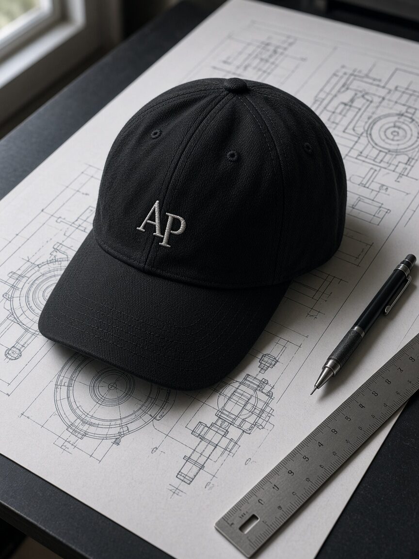 Casquette Bureau d'Études — porté en situation
